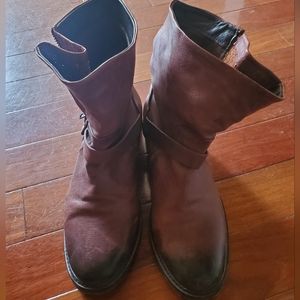 Adam Tucker Me Too Landon Leather Ankle Boots Size 8.5